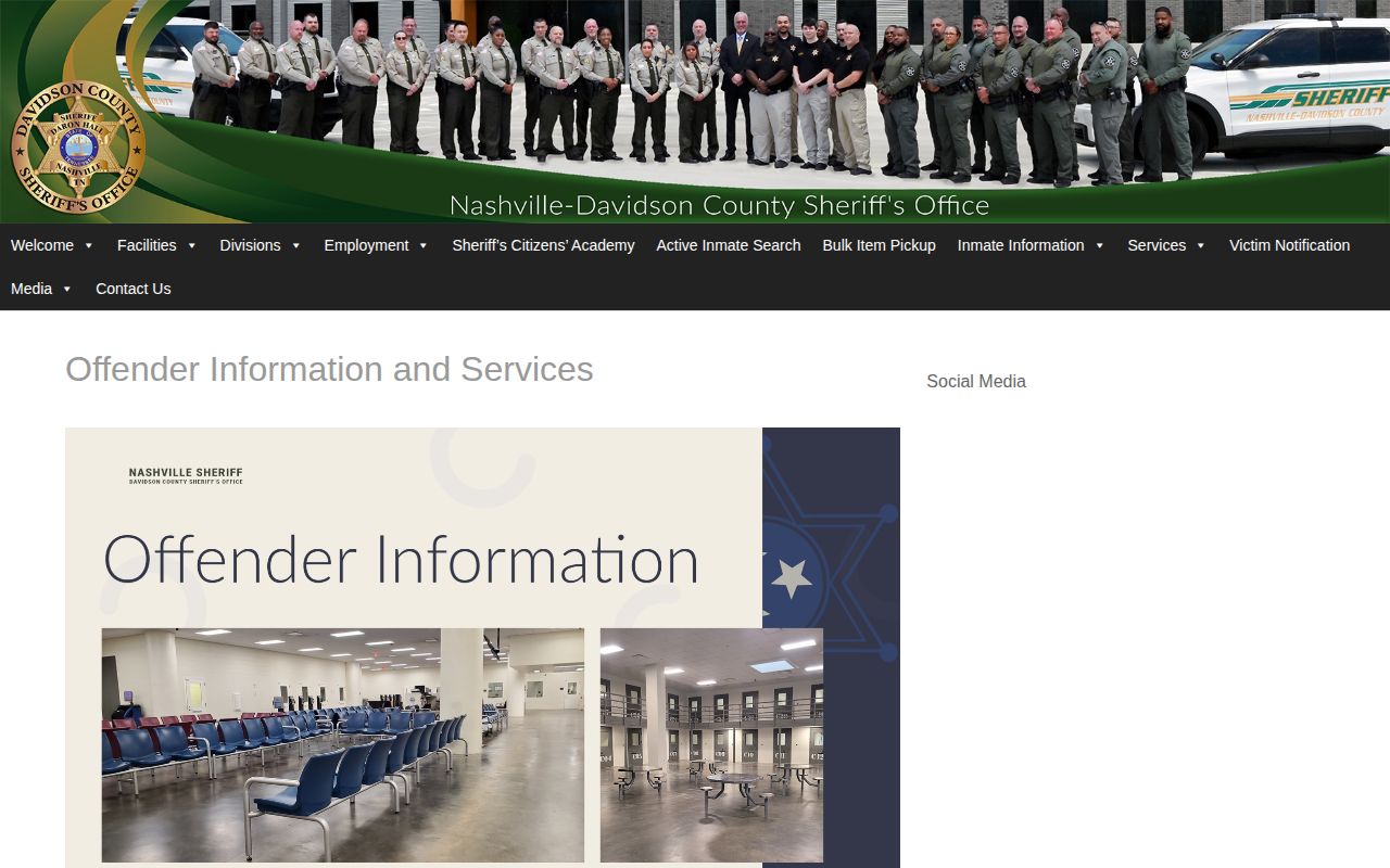 Davidson County 24 hour arrest and released offender information